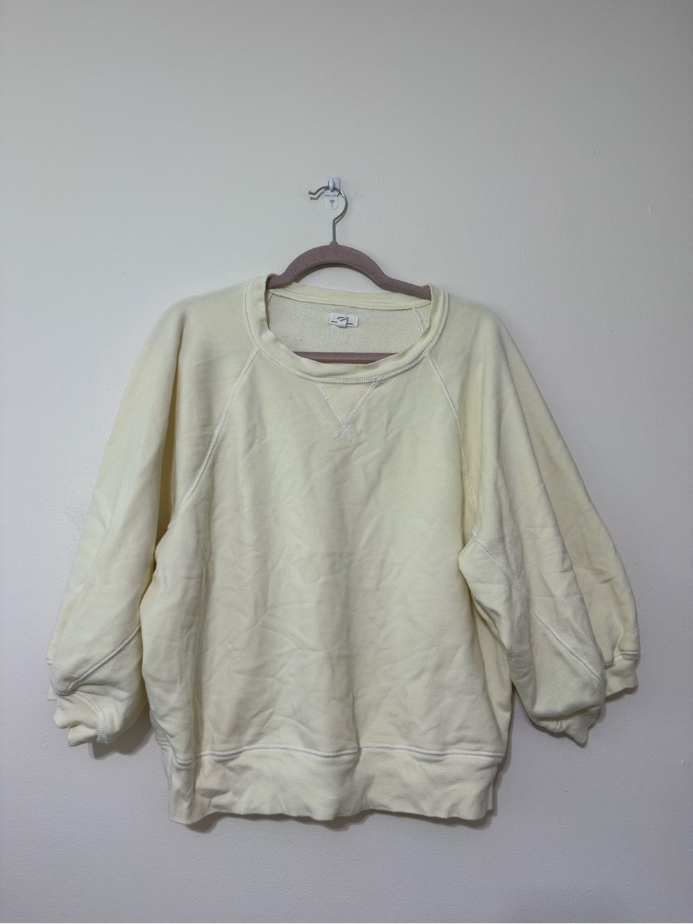 Aerie Butter Yellow Femme Short Sleeve Sweatshirt